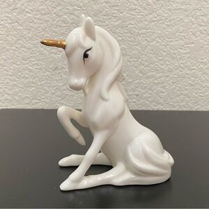 Vintage ENESCO Fine Bone China Porcelain 4.5” White Unicorn Figurine